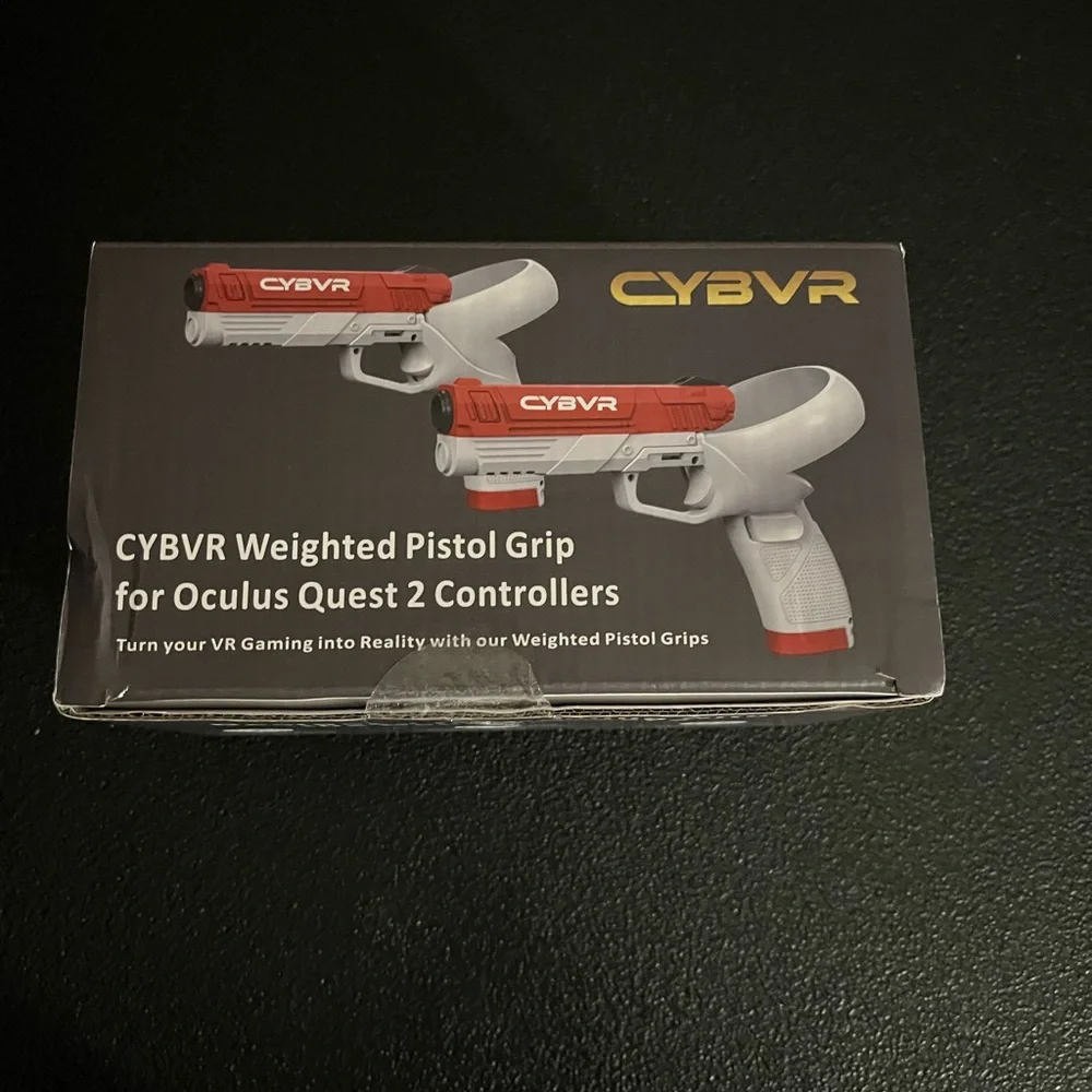 CYBVR WEIGHTED PISTOL GRIP FOR OCULUS QUEST 2 CONTROLLERS.